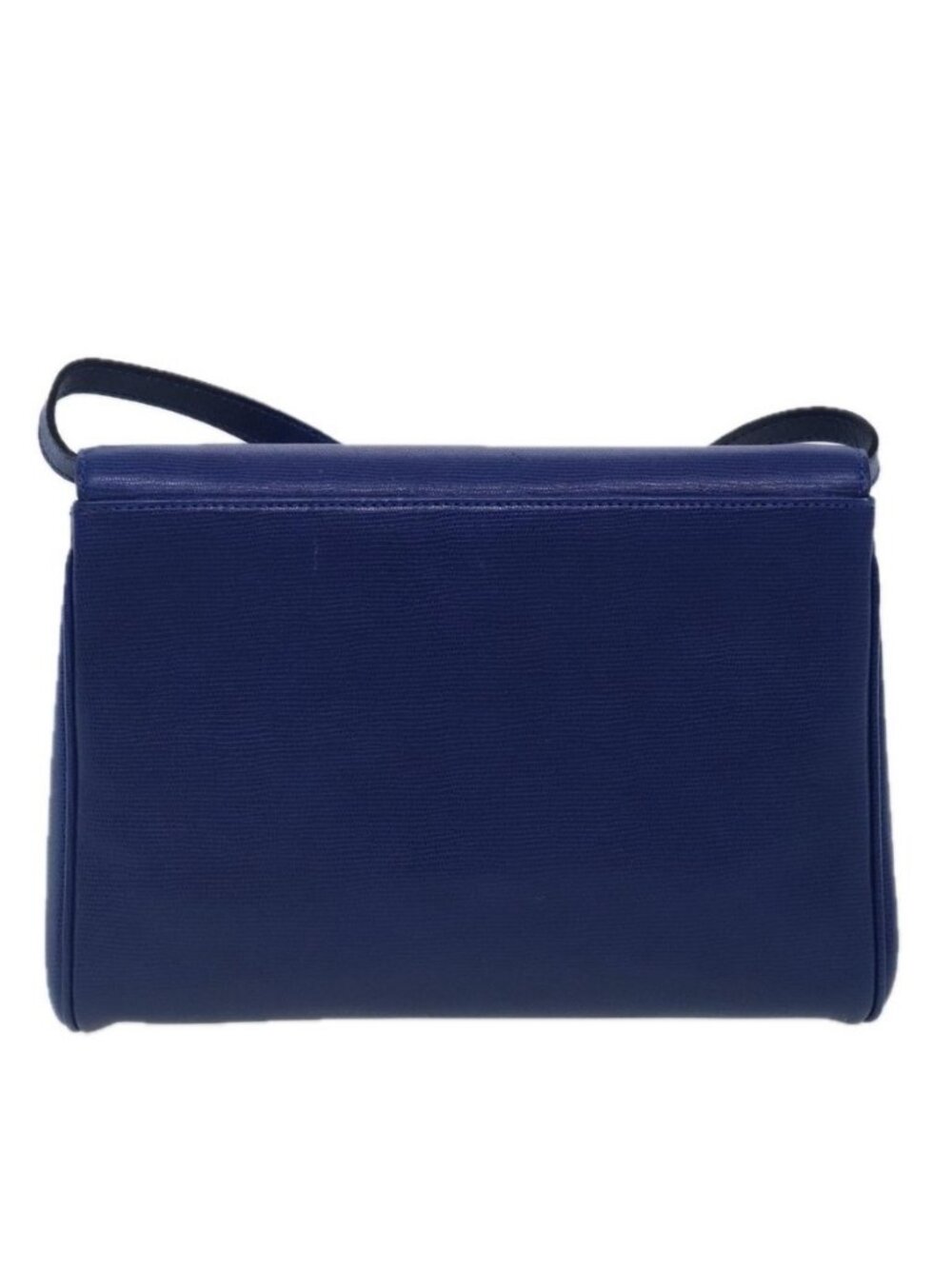 Authentic CELINE Shoulder Bag Leather Blue Gold - Picture 9 of 16